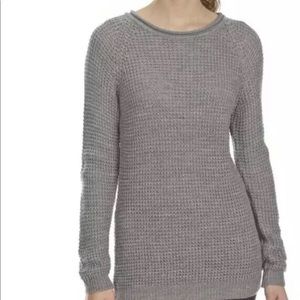 🛍Long sleeve waffle top gray size large NWT
